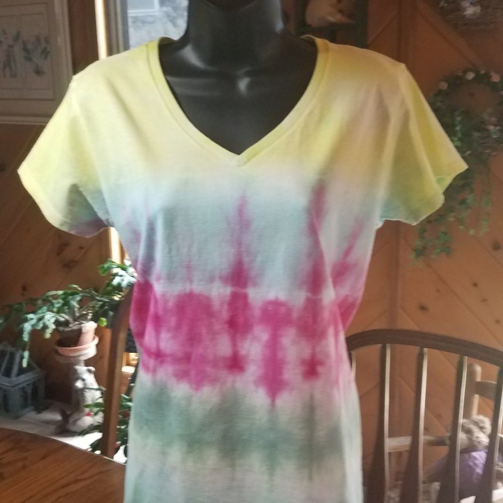Ladies L Colors of Spring Tie Dyed T-Shirt